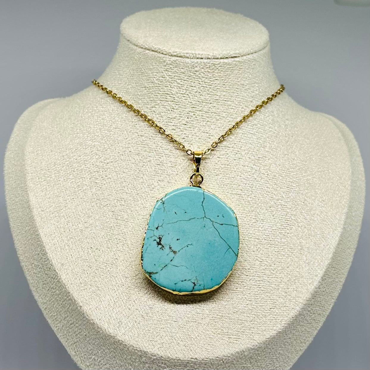 Turquoise Slab Necklace