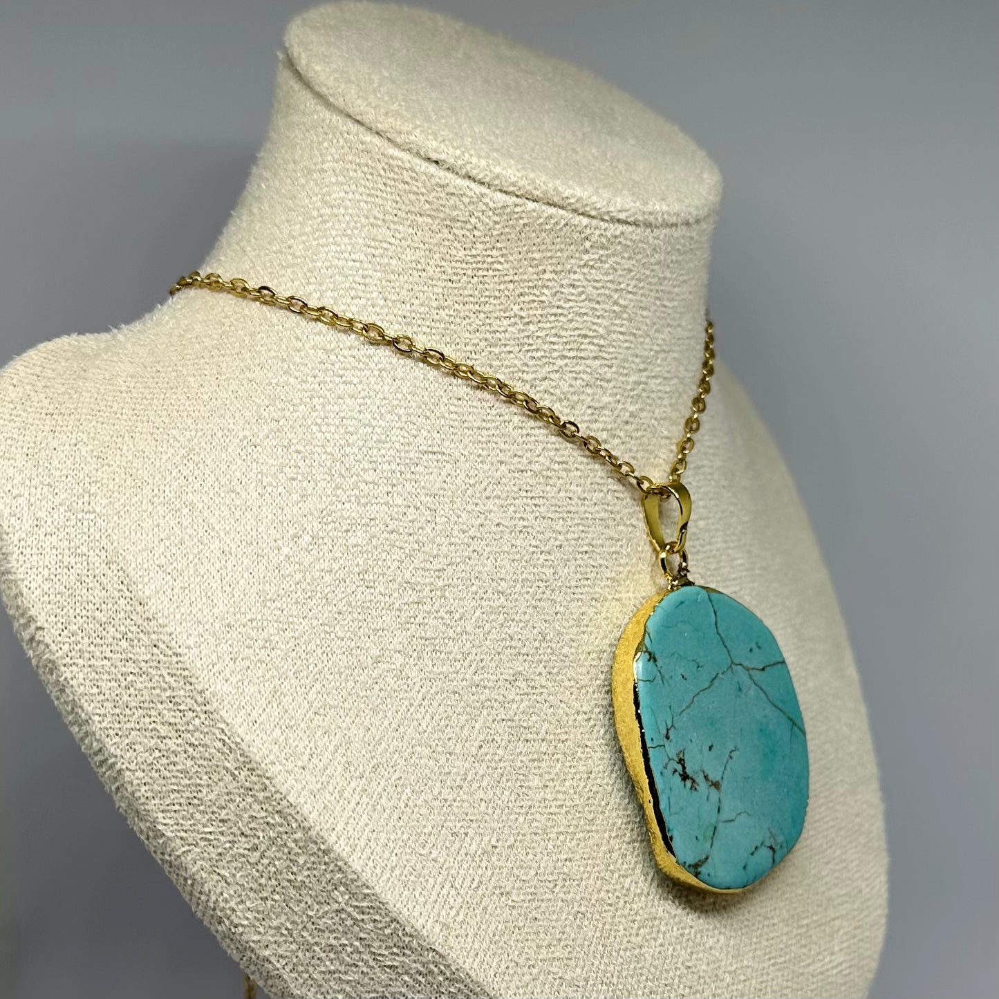 Turquoise Slab Necklace