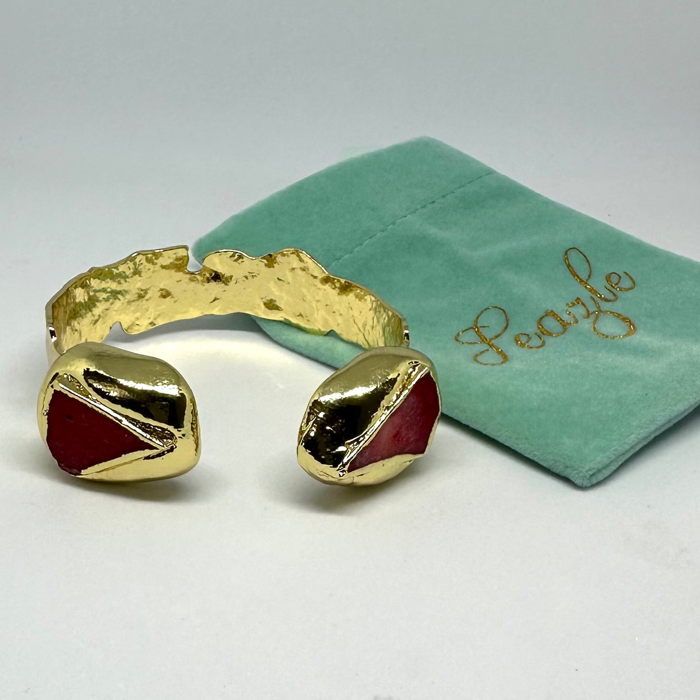Red Coral Cuff Bangle
