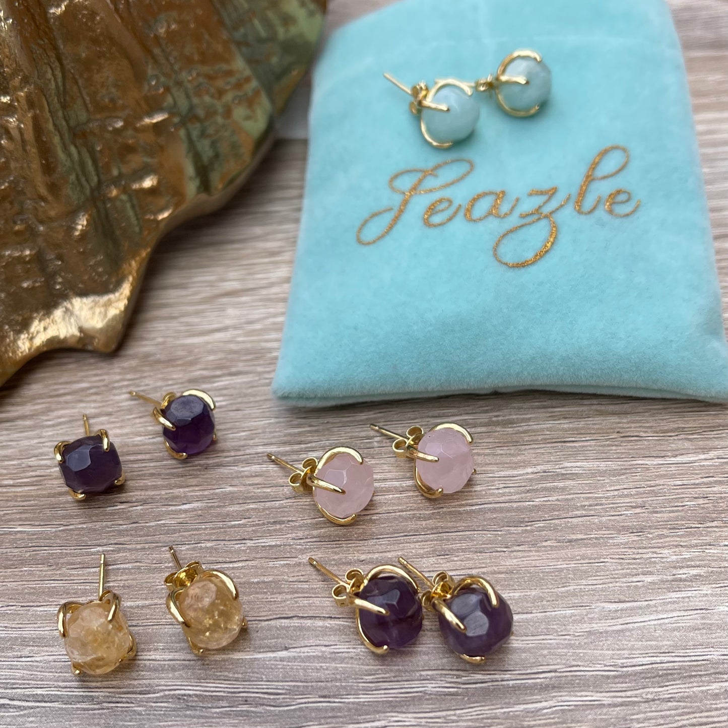 Gemstone Stud Earrings