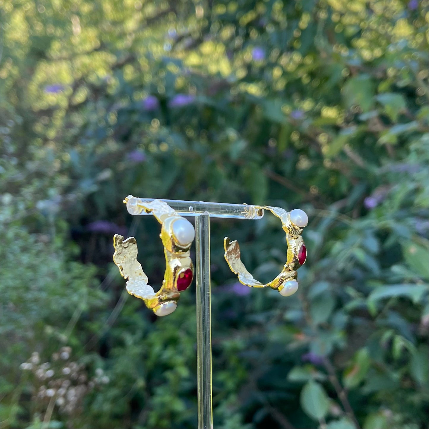 Cubic Zirconia Pearl Earrings