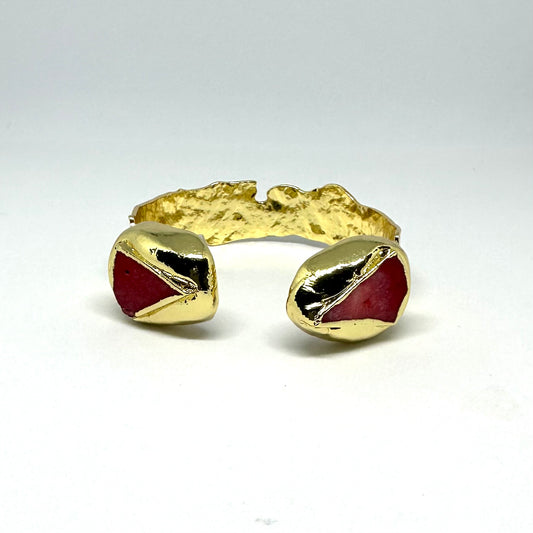 Red Coral Cuff Bangle