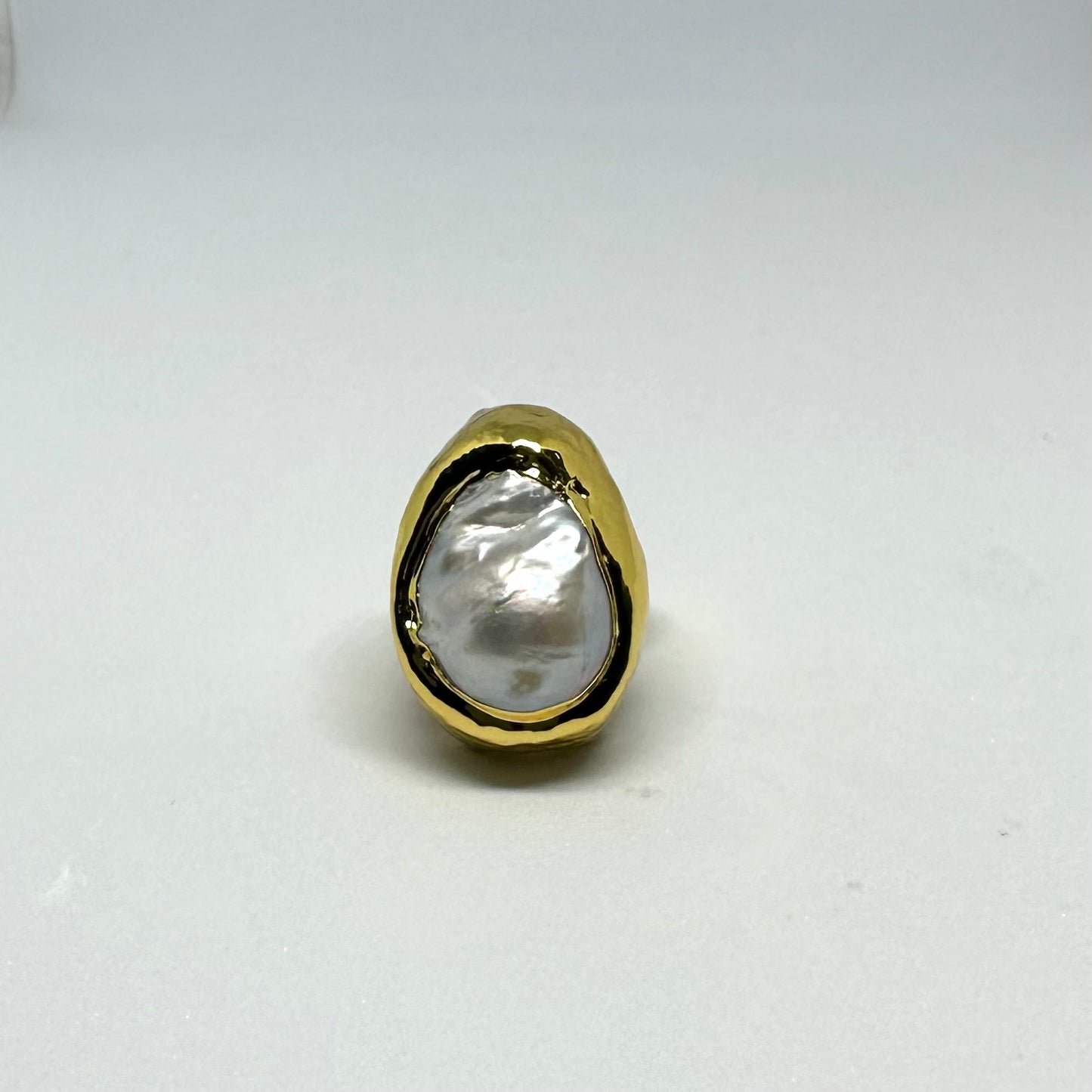Natural Freshwater Baroque Pearl Ring