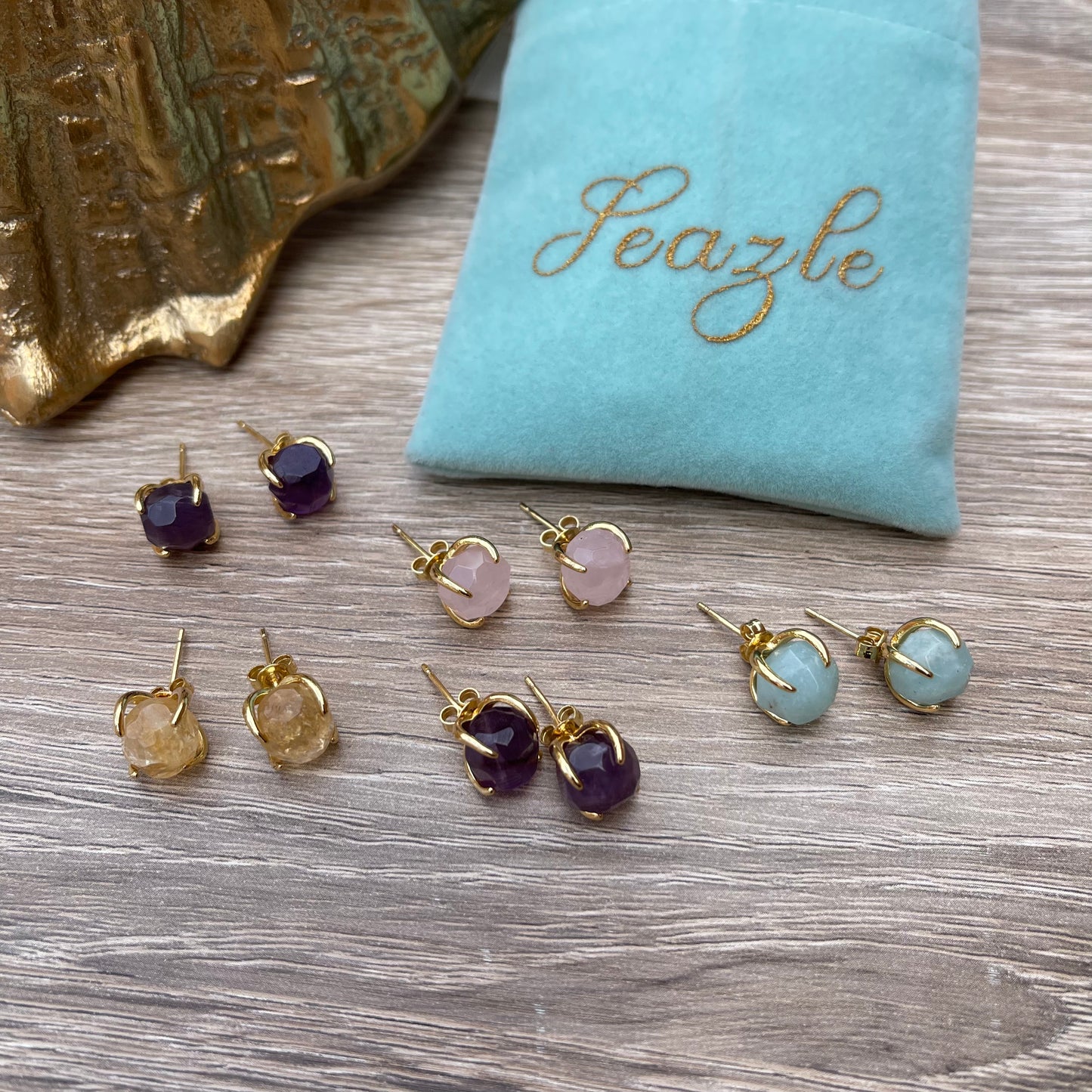 Gemstone Stud Earrings