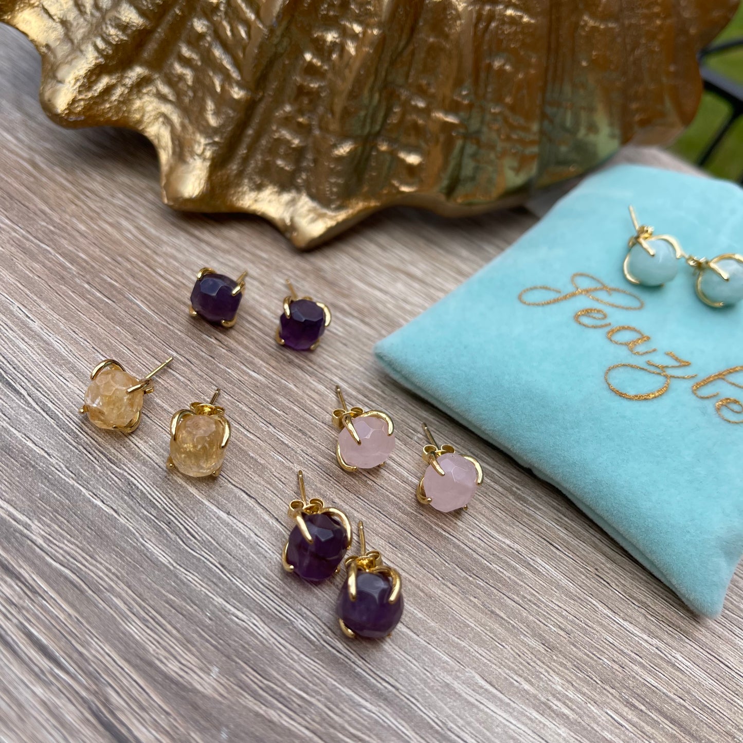 Gemstone Stud Earrings