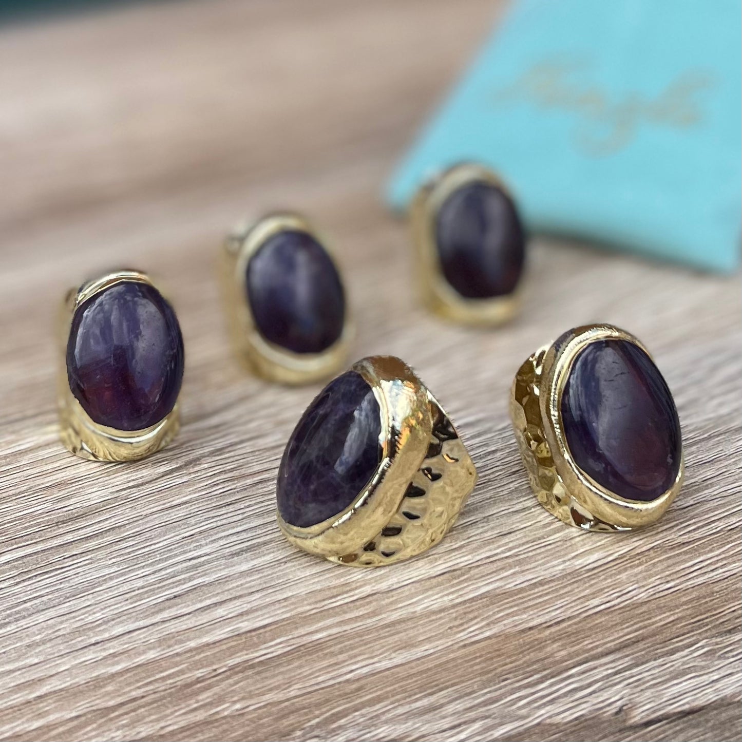 Statement Natural Amethyst Crystal Ring