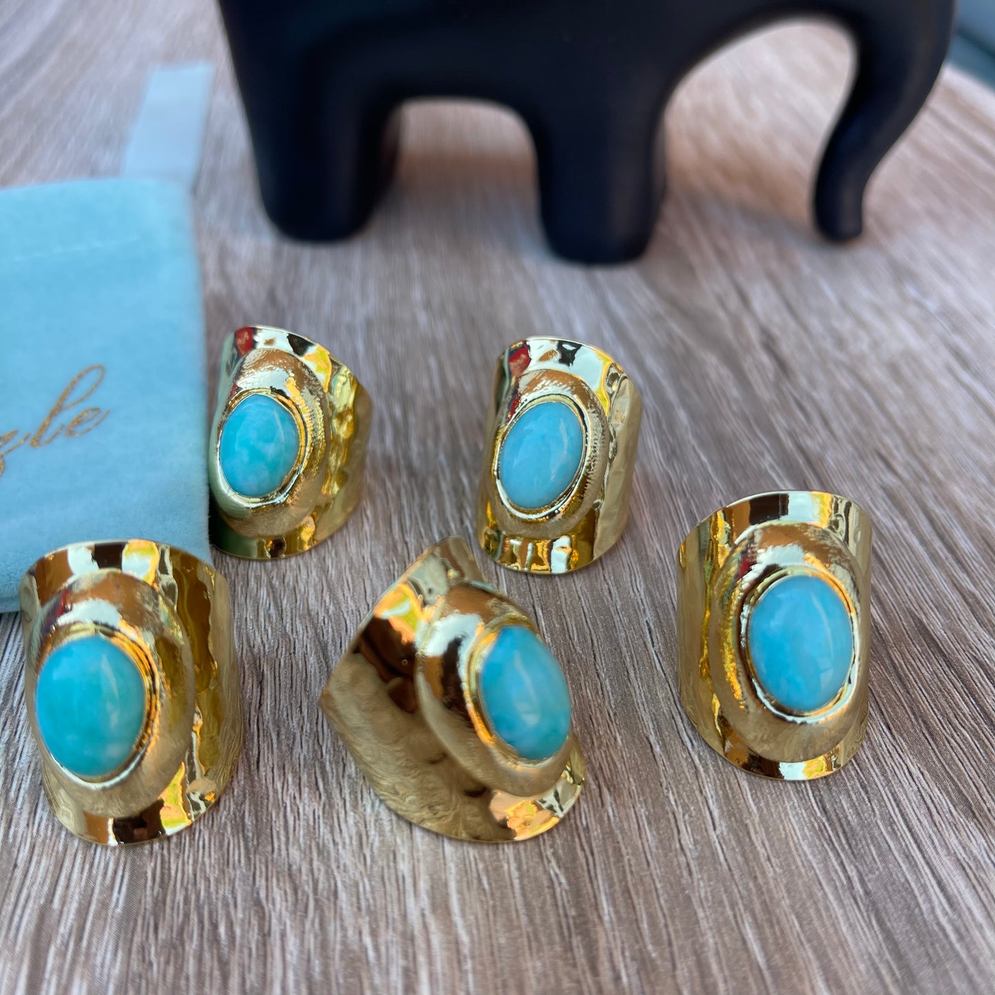 Oval Amazonite Bezel Ring