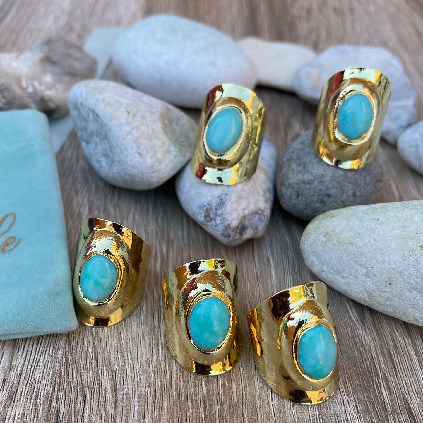 Oval Amazonite Bezel Ring