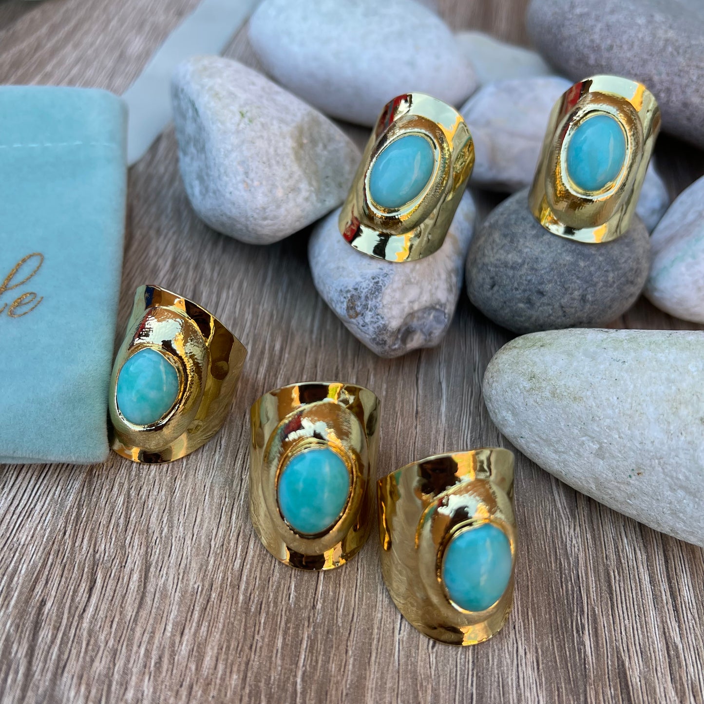 Oval Amazonite Bezel Ring