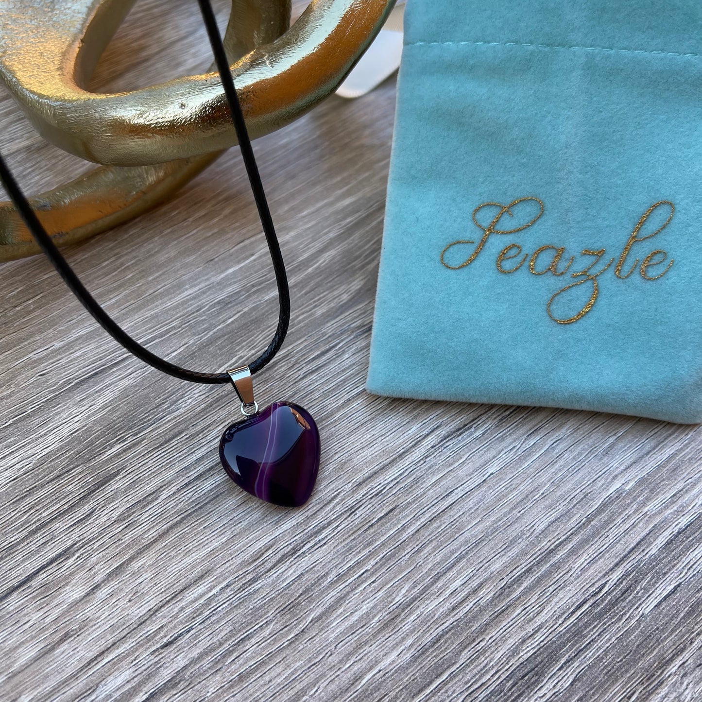 Banded Purple Agate Necklace