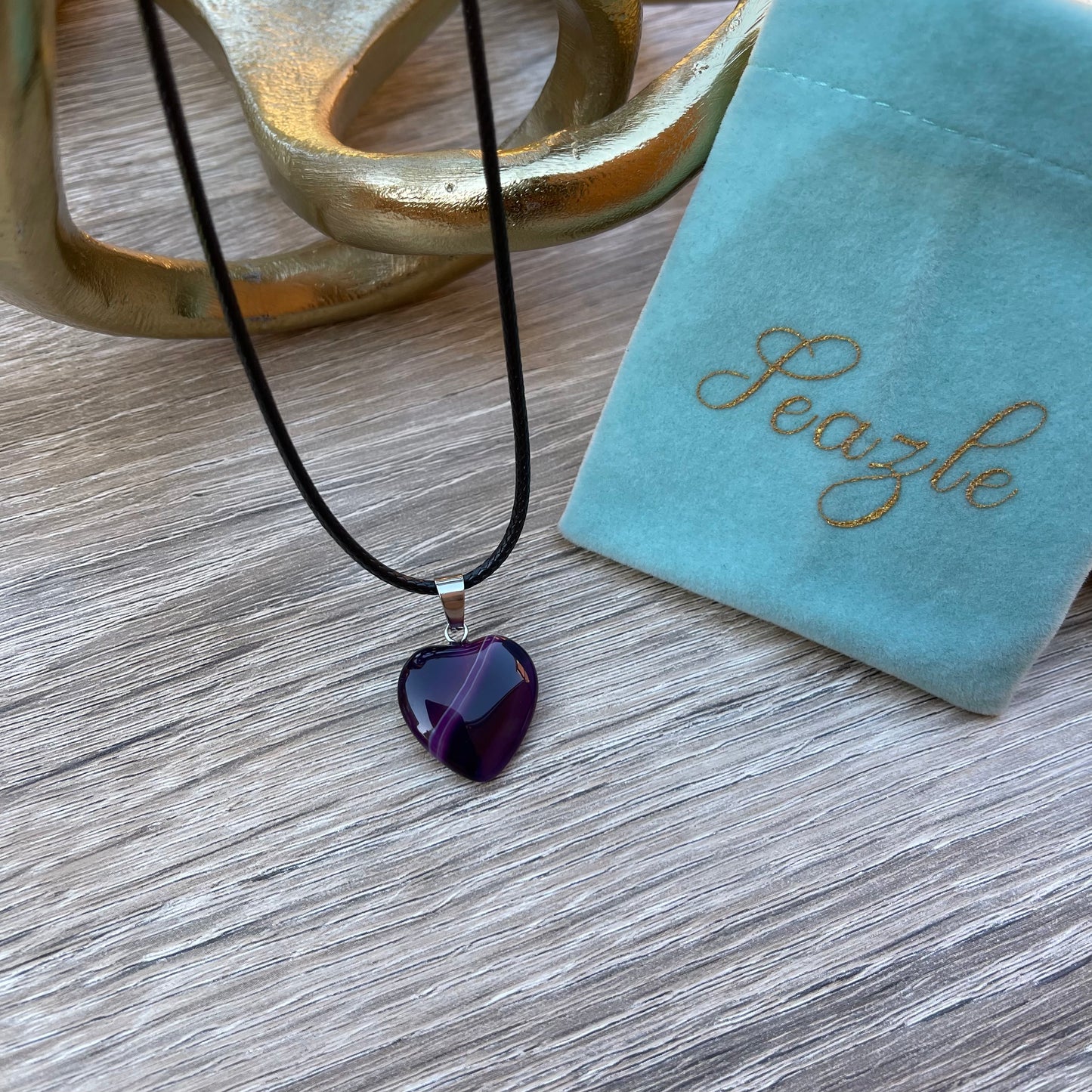 Banded Purple Agate Necklace